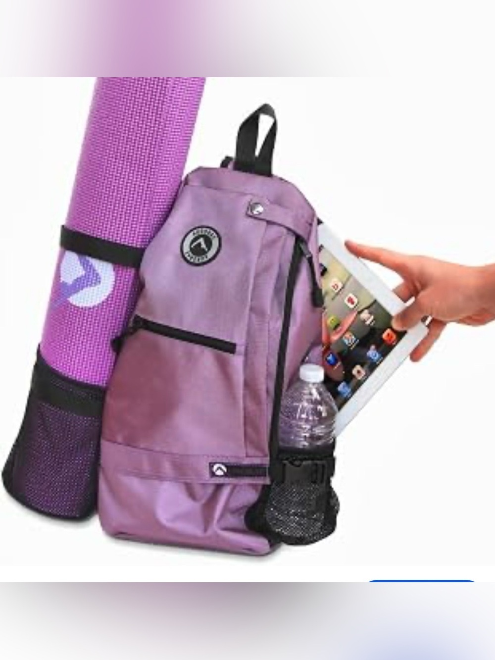 Aurorae Yoga Mat Sling Backpack – Multi-Purpose Crossbody Gym & Travel Bag,